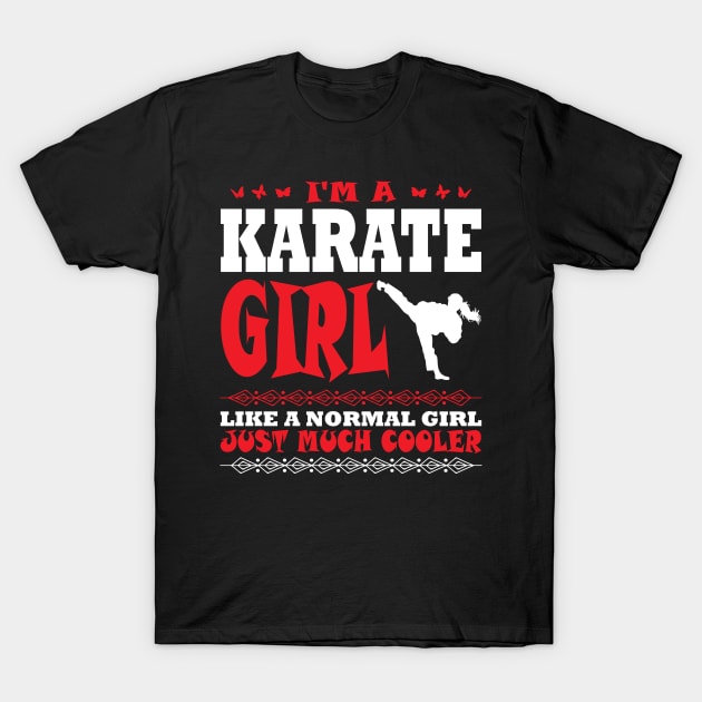 karate girl martial arts girl gift T-Shirt by auviba-design